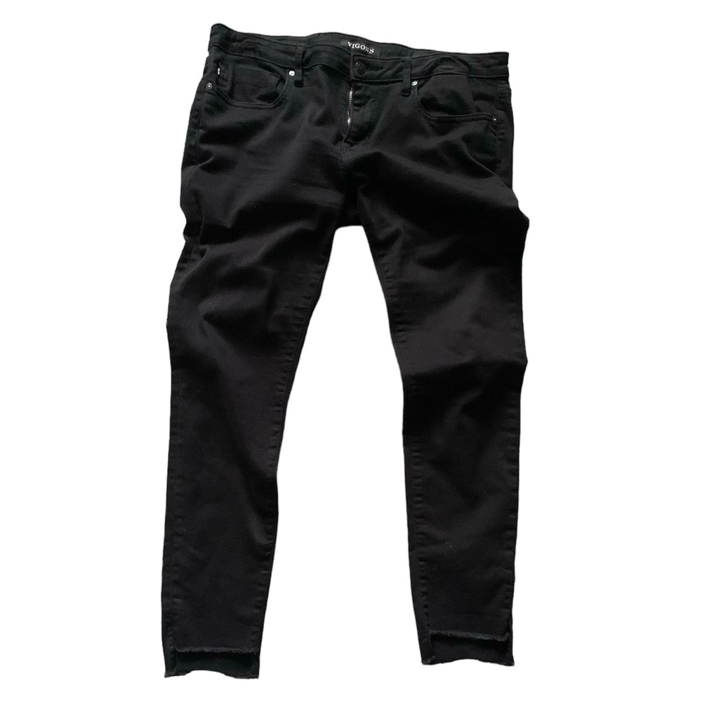 Vigoss, The New York, Black, Skinny Jean w/ Western Yoke Back Flap Pockets, 31w